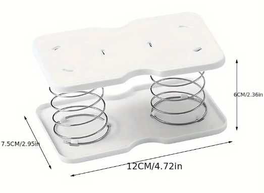 Set 4 suporturi cu arc pentru șervețele - Plastic - Alb