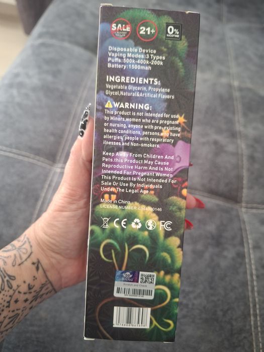 QQ BANG SHISHA 500K- Vape tip țigară electronică cu diferite arome de shisha și design de narghilea