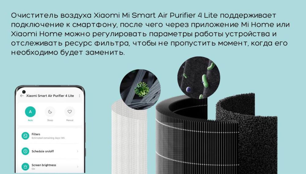 Очиститель воздуха Xiaomi Mi Smart Air Purifier 4 Lite