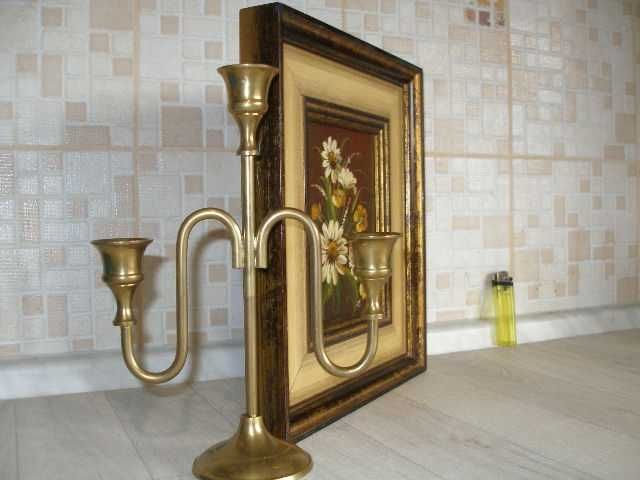 Картина Свещник-Дърво Месинг