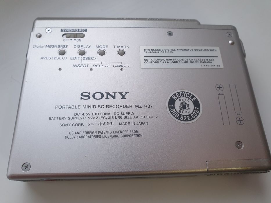 MiniDisc Sony MZ-R37