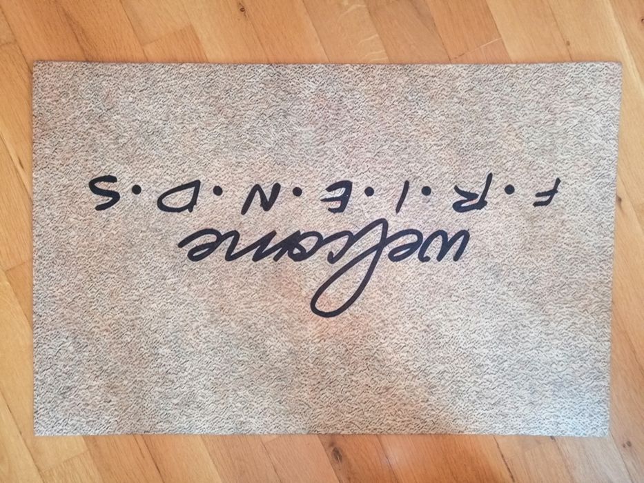 Килимче изтривалка за входна врата коте котарак котки Arrivals Welcome