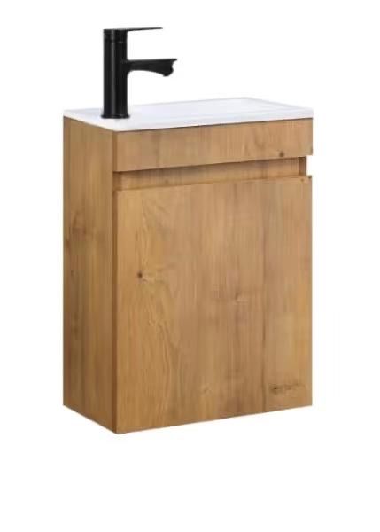 Set mobilier baie Kometmöbel 40 cm cu lavoar și mască, preasamblat