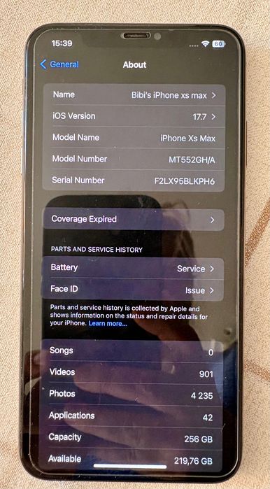 iPhone xs max 256 GB