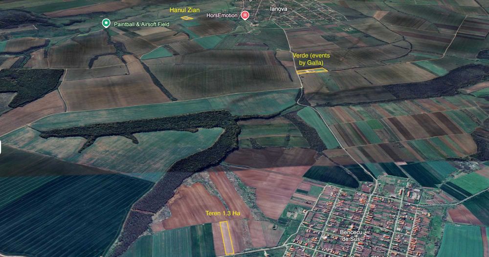 Teren 1.3 Ha - CU pt. Intravilan - Front 44m, Utilități, Ideal Investiție