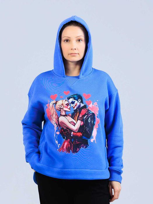 Продается женское худи с начесом,  с капюшоном, с принтом