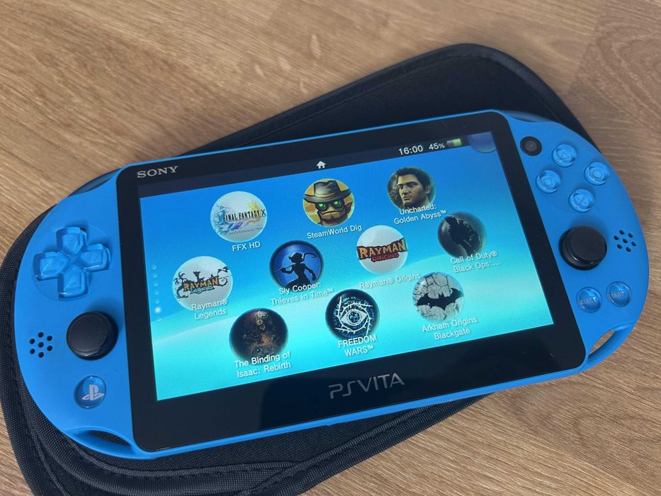 PS Vita Slim Aqua Blue modată — editie japoneza rara, 128GB
