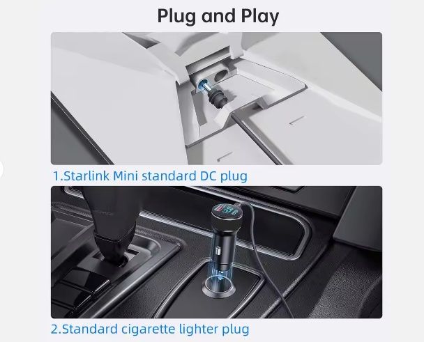 Шнур питания Starlink Mini от прикуривателя