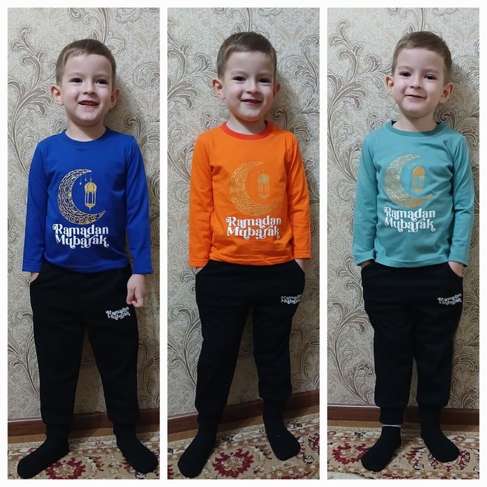 Болалар у-н комплект РАМАДАН МУБАРАК. 2-3-4 ёш, костюм кийим