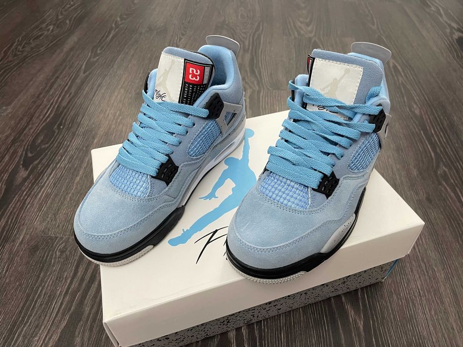 Adidasi JORDAN 4 Retro University Blue - Produs NOU PREMIUM din Piele
