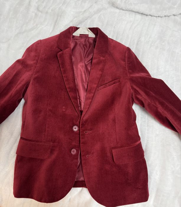 Детско плюшено червено сако