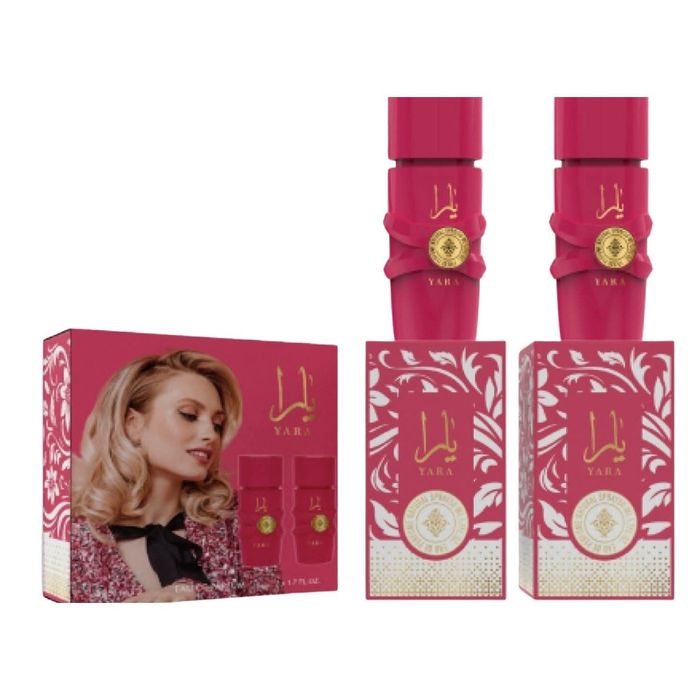 Дамски комплект Yara Candy 2х50мл, EDP - Изкушение с нотки на касис, гардения и сандалово дърво