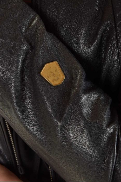 G-star Raw черно вталено яке от изцяло естествена кожа, размер XS/S