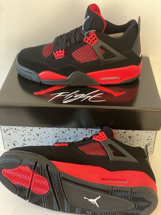 Air Jordan 4 Retro Red Thunder Black Nike 1 Bred Patent OG Cat