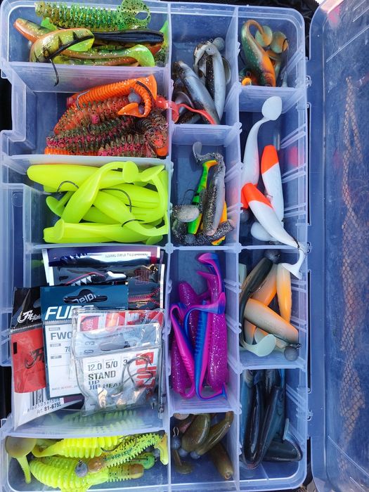 Geanta (sling bag), gume, jiguri, offset, voblere