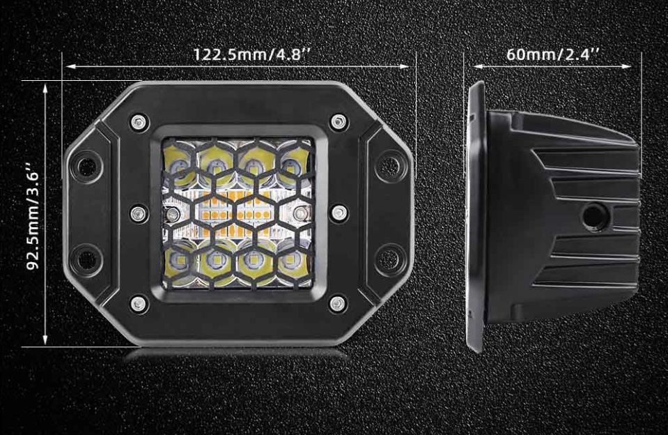 6 БРОЯ х 96W LED Фарове Диодни Халогени Фарове + Окабеляване с бутон гр ...