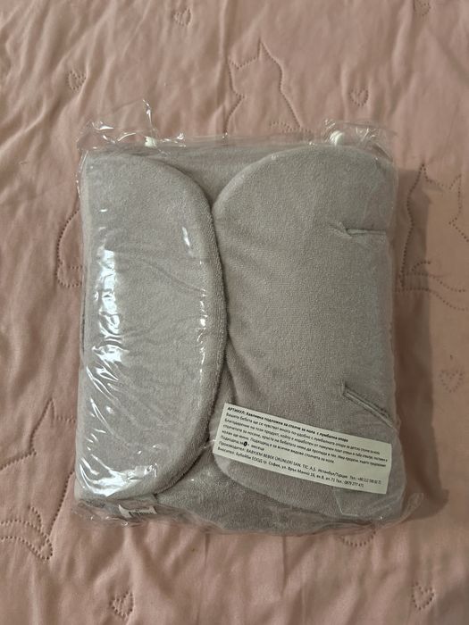 Хавлиена подложка за столче за кола BabyJem - С лумбална опора, сива