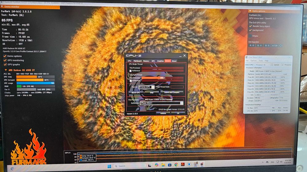 Desktop PC Ryzen 5600T, RX6500XT 8 Gb, 16 GB DDR4, 1 TB NVMe -garantie