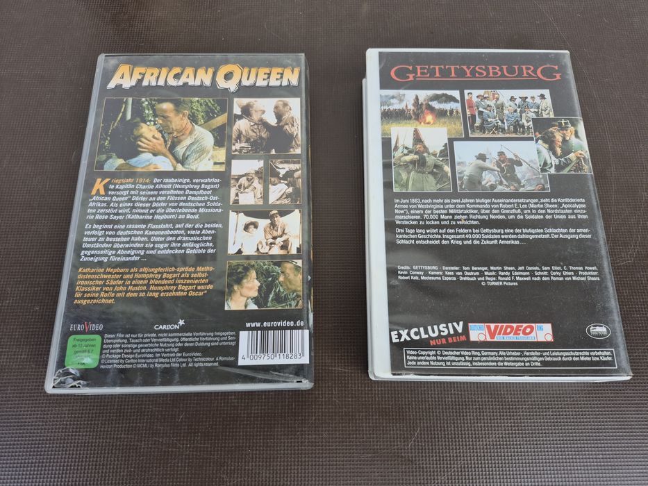 Vând 7casete video VHS originale dragoste( Pe Aripile Vantului )