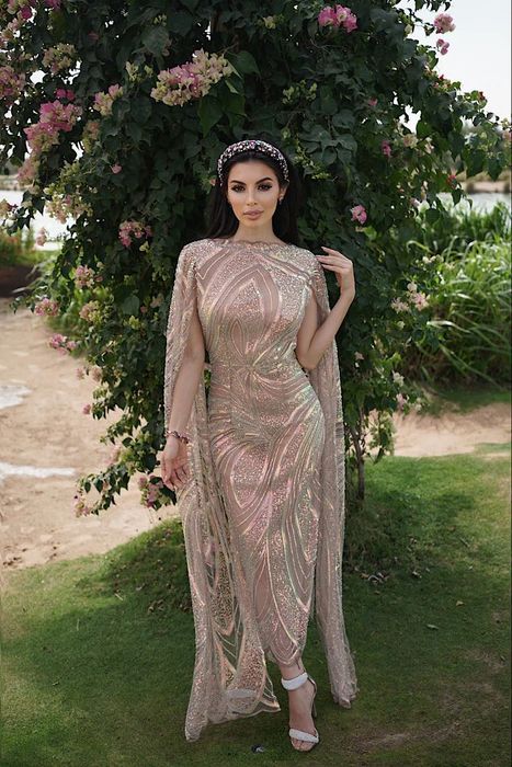Дълга рокля с пайети I am queen S размер