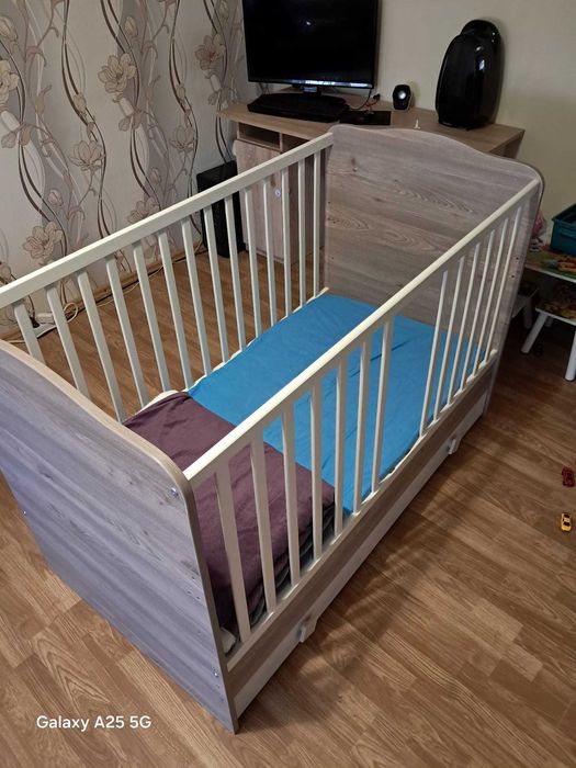 Pat copii 140x70 cm cu saltea