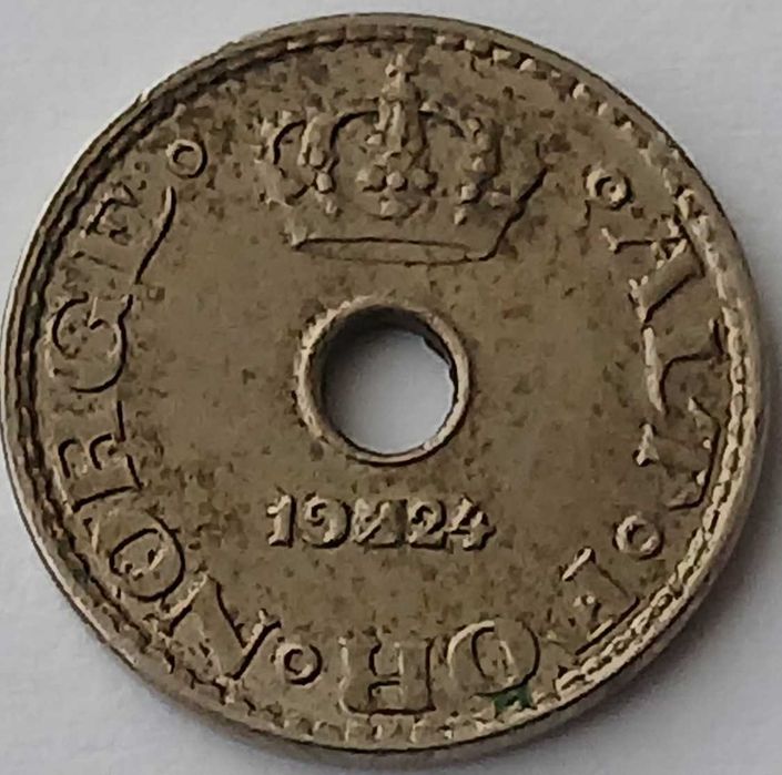 Norvegia, 10 ÖRE 1924 HAAKON VII. 1905-1957