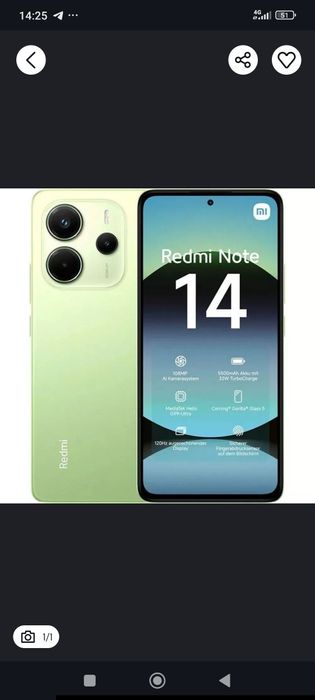 Redmi Note 14 256 gb pamit