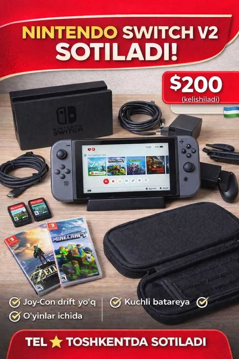 Nintendo Switch V2 sotiladi