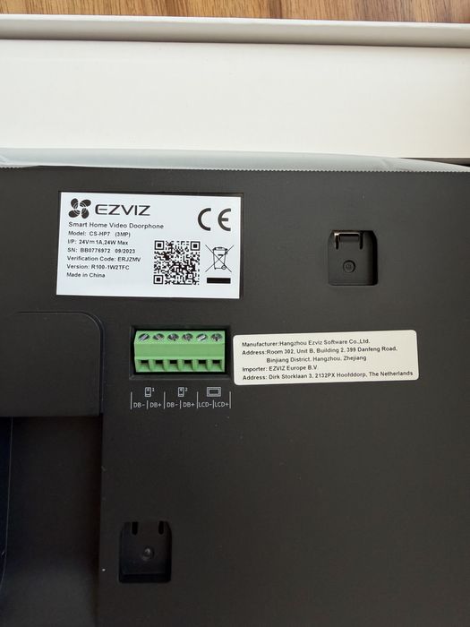 Kit interfon video Ezviz HP7 2K 3mp Ecran 7 inch Wi-Fi RFID aplicatie