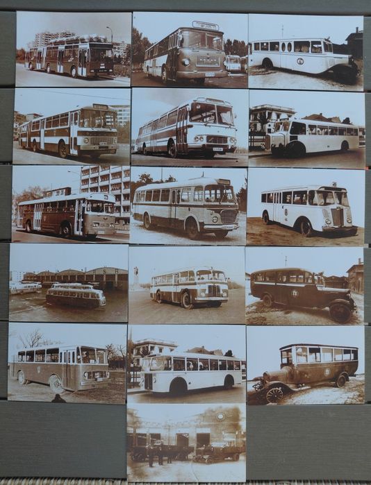 Lot de 70 cărți poștale - istoria transportului în București