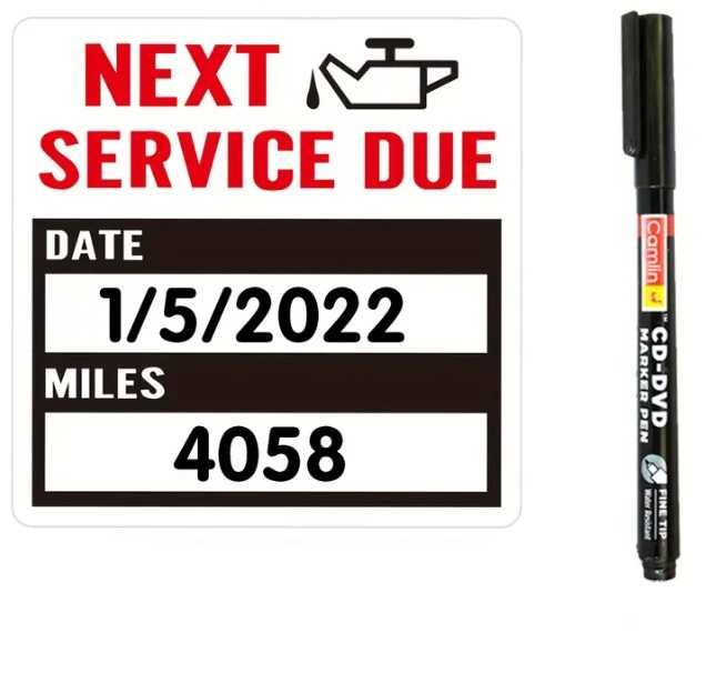 Стикери за смяна на масло