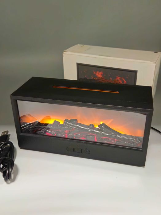 Ултразвуков арома дифузер,овлажнител с ефект „камина“ LED режим,топ!