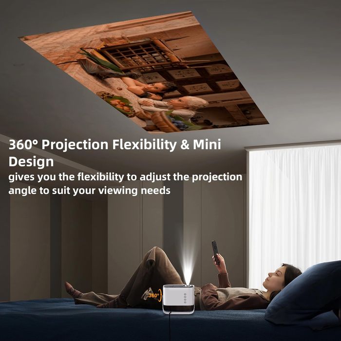 Висококачествен Проектор Jimveo 1080p Full HD  WiFi 6 и Bluetooth 5.2