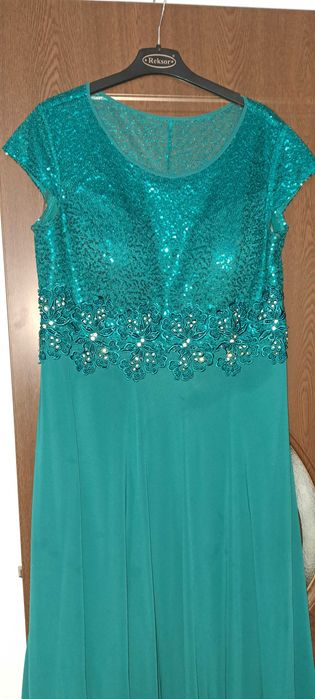 Rochie lunga turcoaz