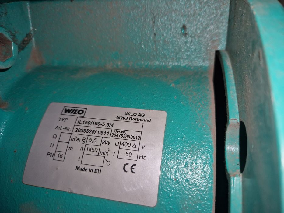 Насос циркуляционный WILO CRONOLINE IL 150/190-5,5/4