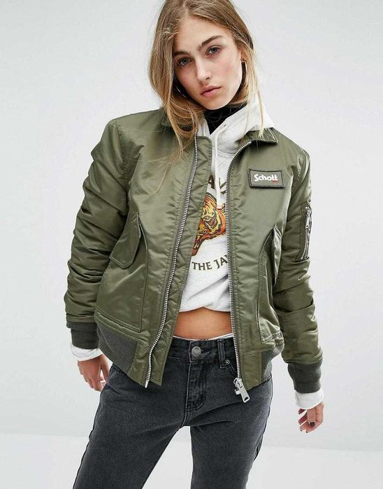 Schott NYC Womens Bomber Jacket - дамско бомбър яке - р.S-M