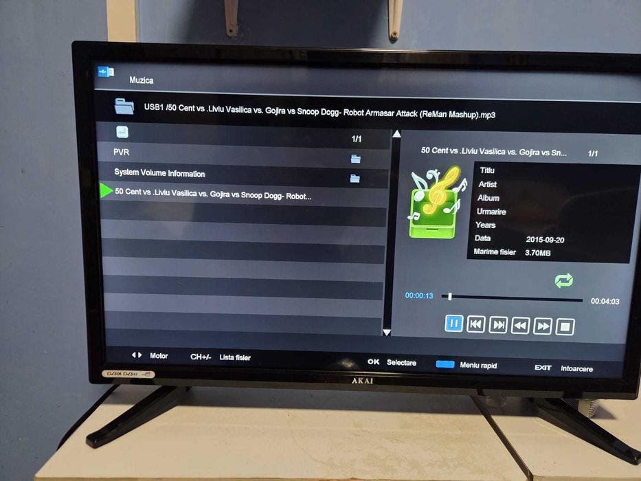 Televizor NEFOLOSIT marca AKAI diagonala 61-62 cm stare exceptionala