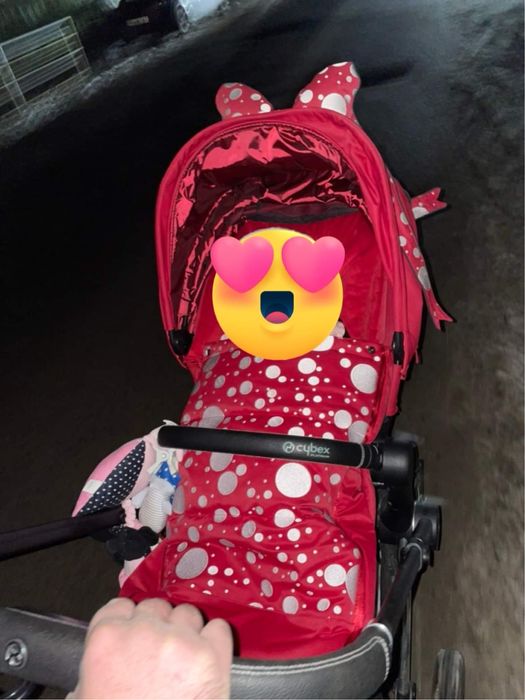 Намалена цена! Количка Cybex Priam Jeremy Scott Petticoat red dark