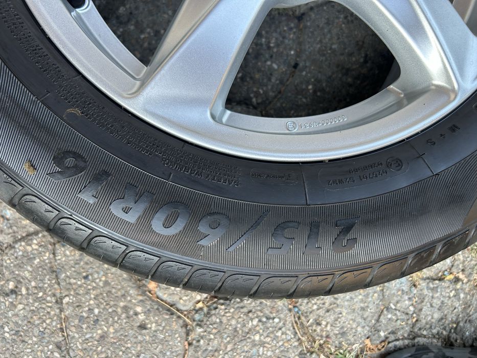 Jante aliaj 5x112mm, anvelope vara 215/60 R16, VW Passat, Sharan, Tiguan, Seat Alhambra, Skoda Octavia Yeti Superb, Audi Q3