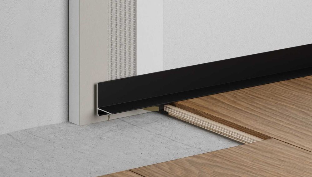 Микроплинтус L образный черный