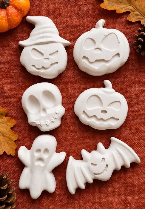 Figurine din ipsos pentru pictat - Halloween | 6 modele | set creativ