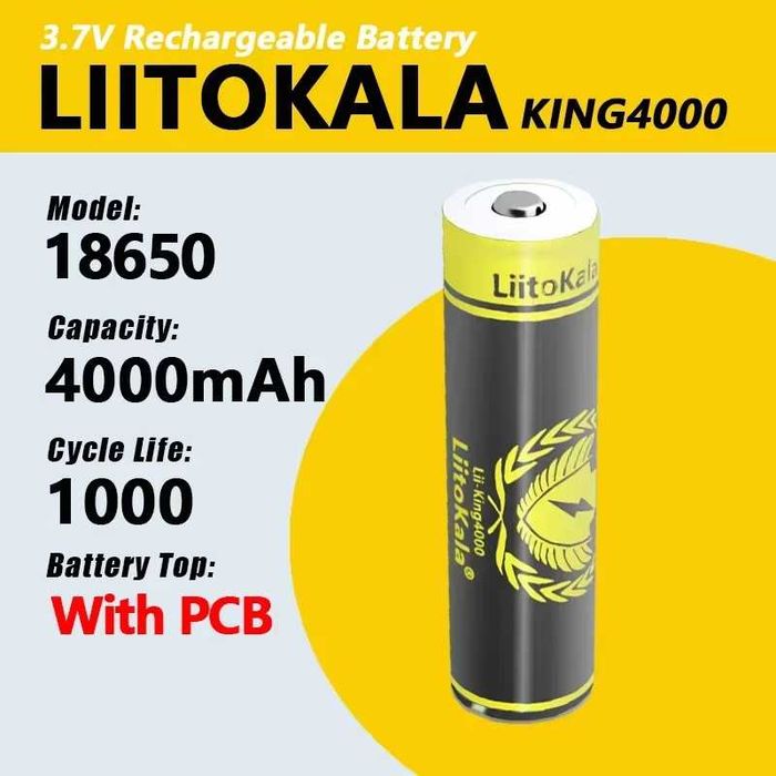 Acumulator baterie 18650 Liitokala 4000mAh,3000mAh
