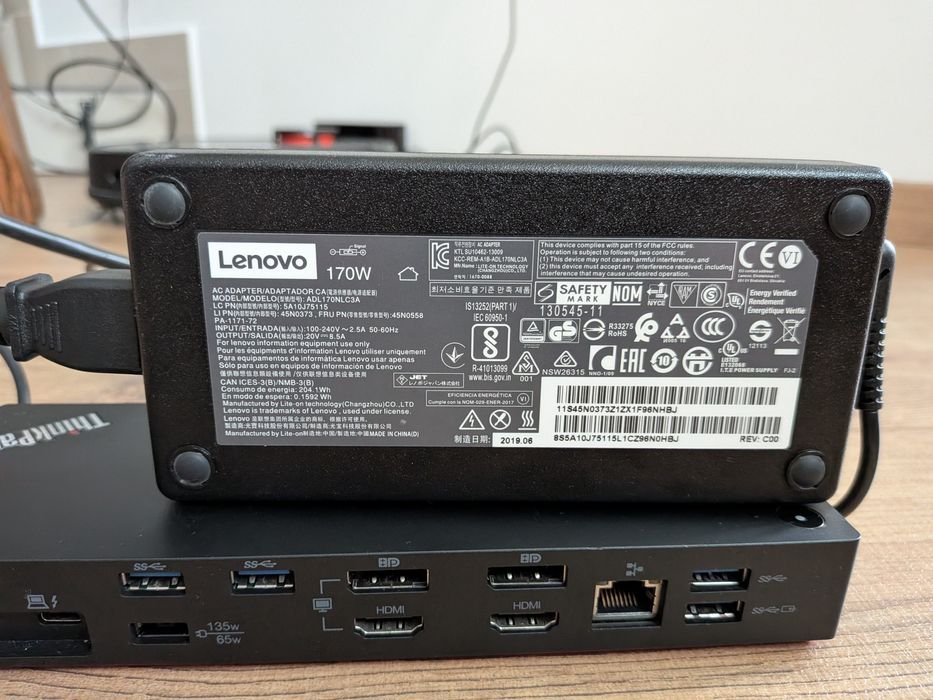 Docking Station Lenovo ThinkPad Thunderbolt 3 Dock Gen 2 + Alimentator 170W
