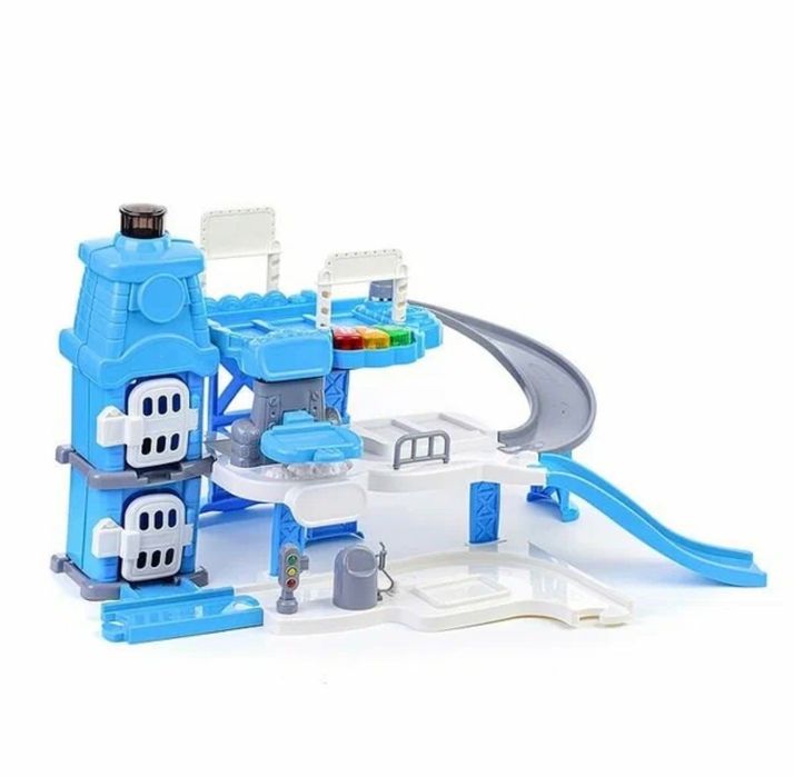 Игрушка парковка «Аеропорт» голубой, в коробке