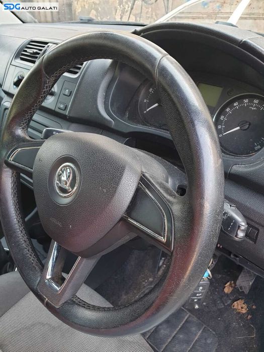 Volan Piele in 3 Spite FARA Airbag Skoda Fabia 2 FL Facelift 2010 - 2015 [1561]