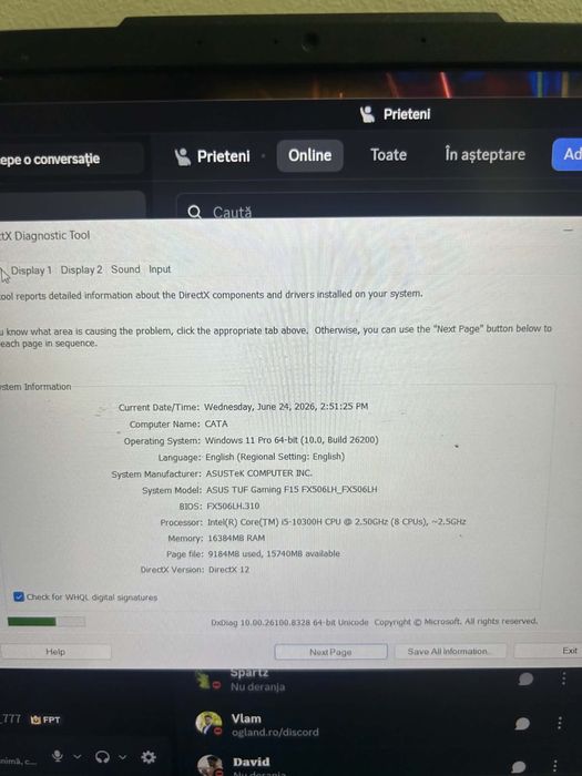 Laptop Asus Tuf Gaming