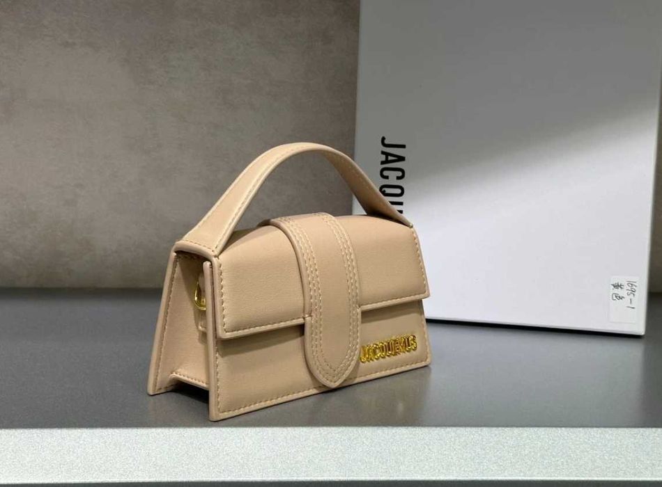 Geanta Jacquemus Le Bambino Bej / Crem - Piele Naturala