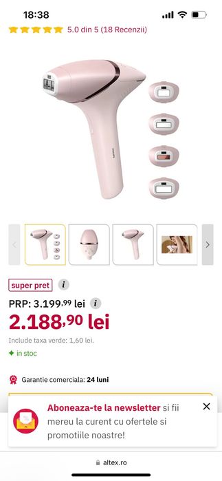 Epilator philips ipl 9000