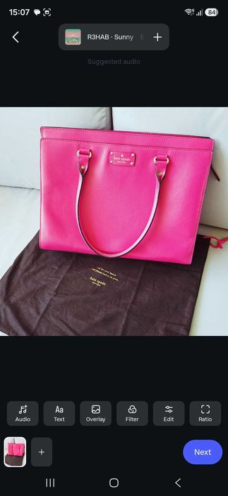 Оригинална голяма чанта KATE SPADE Large Kory Wellesley – 100% естествена висококачествена телешка кожа