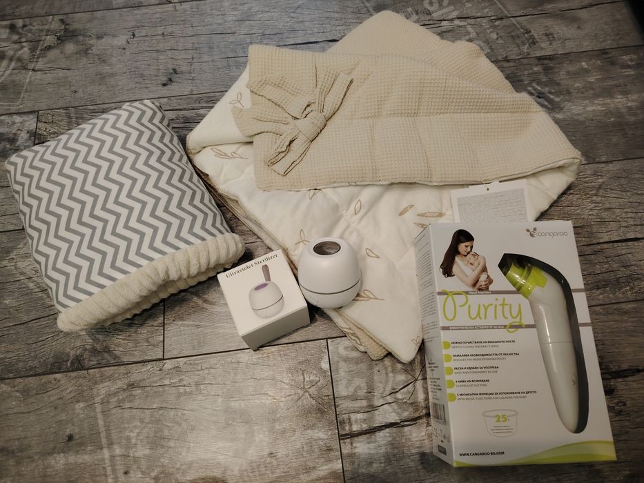 Аспиратор за нос, Стерилизатор, Възглавница за кърмене, Порт бебе